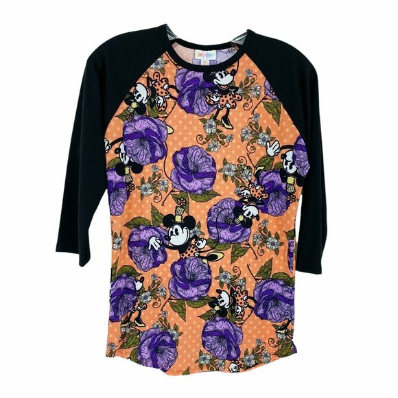 New Lularoe Raglan Disney Minnie Mouse Blouse - Picture 1 of 9